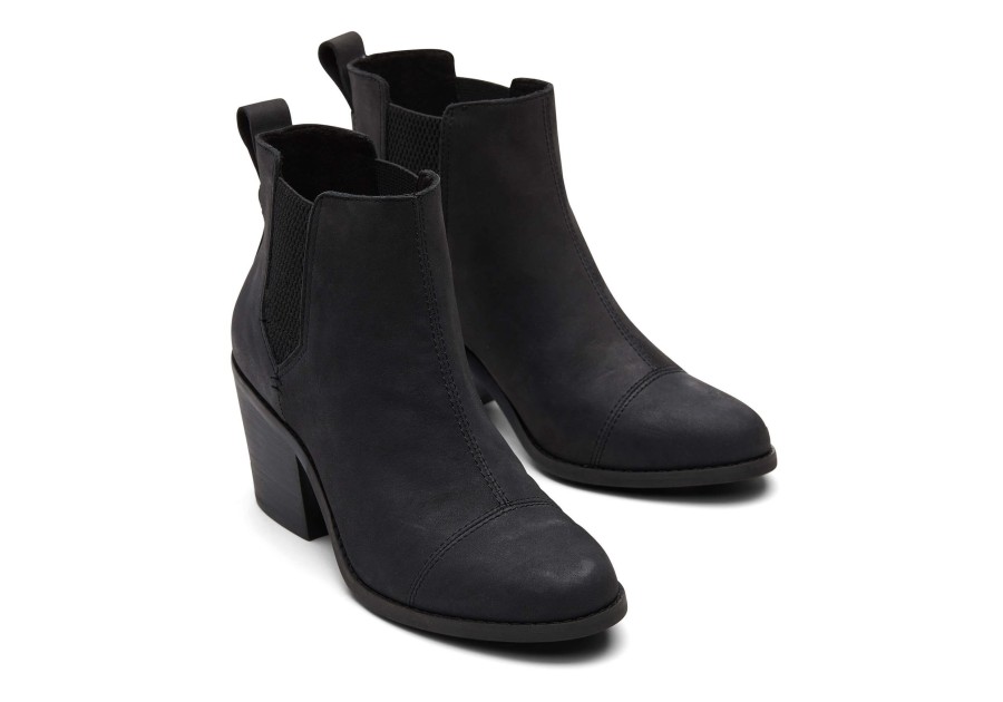 TOMS Dress Casual | Everly Nubuck Heeled Boot Black