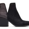 TOMS Heels & Wedges | Everly Black Leather Metallic Heeled Boot Black Metallic