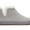 TOMS Slippers | Lola Grey Metallic Waffle Bootie Slipper|Lola Grey Metallic Waffle Bootie Slipper Drizzle Grey