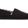 TOMS Slip Ons | Alpargata All Black Recycled Cotton Wide Width Black/Black Wide