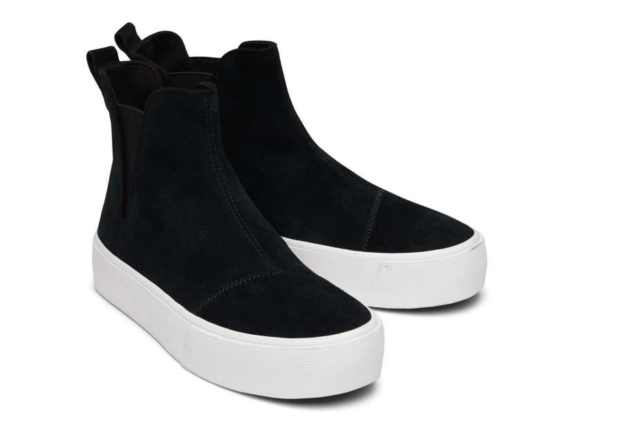 TOMS Sneakers | Fenix Platform Chelsea Suede Sneaker Black