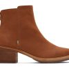 TOMS Dress Casual | Marina Leather Heeled Boot Tan