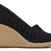 TOMS Heels & Wedges | Michelle Wedge Heel Black Metallic Linen