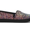 TOMS | Youth Alpargata Black Glitter Kids Shoe Black Chunky Glitter