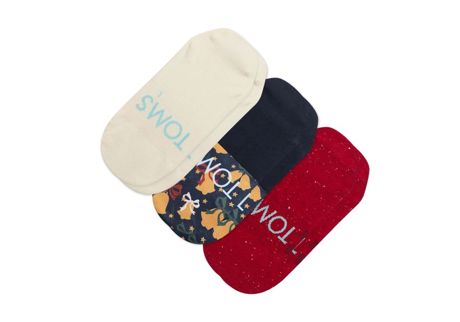 TOMS Socks | Ultimate No Show Socks Reindeer 3 Pack Holiday Multi Reindeer