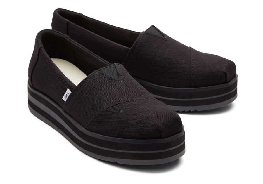 TOMS Slip Ons | Alpargata Midform Espadrille|Alpargata Midform Espadrille Black