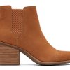 TOMS Dress Casual | Everly Nubuck Heeled Boot Tan