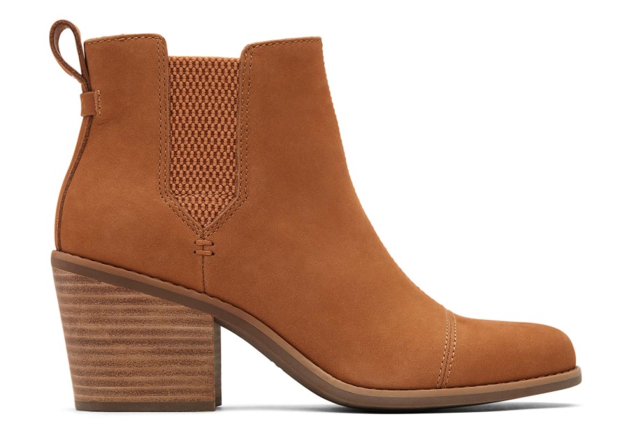 TOMS Dress Casual | Everly Nubuck Heeled Boot Tan