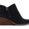 TOMS Heels & Wedges | Goldie Black Suede Wedge Boot Suede Black