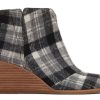 TOMS Heels & Wedges | Clare Wedge Boot Grey Plaid