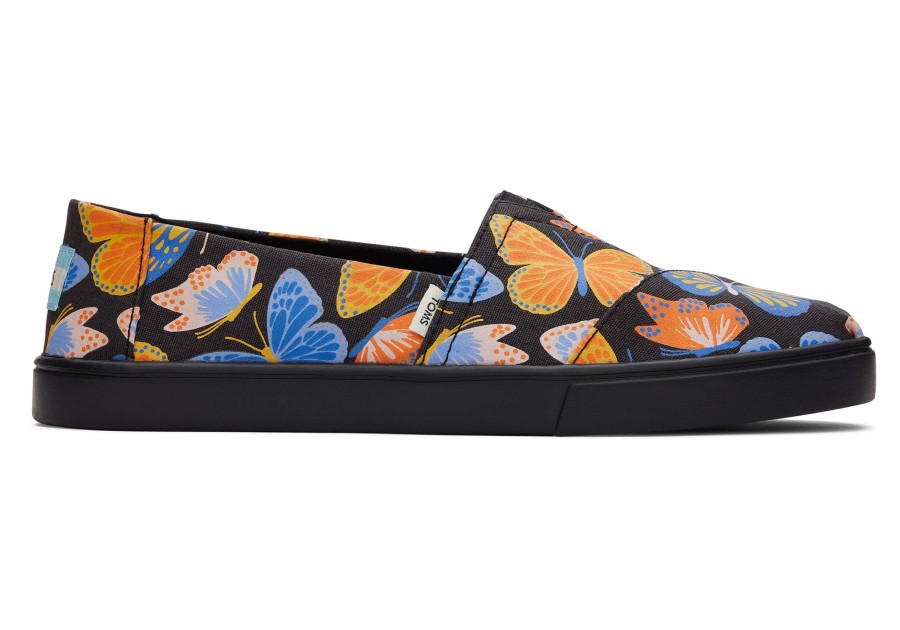 TOMS Sneakers | Alpargata Cupsole Slip On Black Glow Butterfly