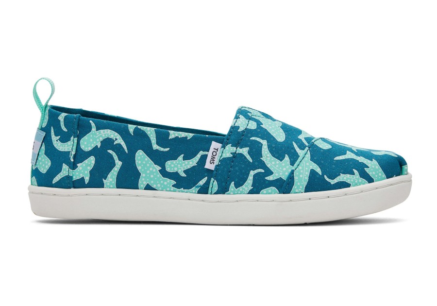 TOMS | Youth Alpargata Whale Sharks Kids Shoe Sharks Whale