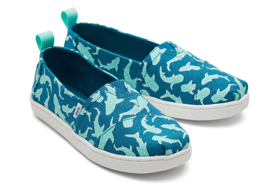 TOMS | Youth Alpargata Whale Sharks Kids Shoe Sharks Whale