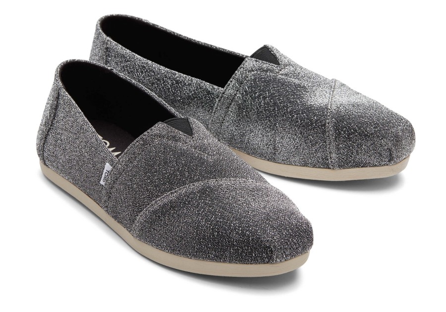 TOMS Alpargatas | Alpargata Grey Sparkle Knit|Alpargata Grey Sparkle Knit Sparkle Forged Iron