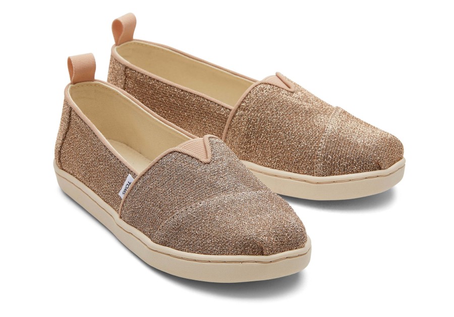 TOMS | Youth Alpargata Knit Kids Shoe Gold Sparkle