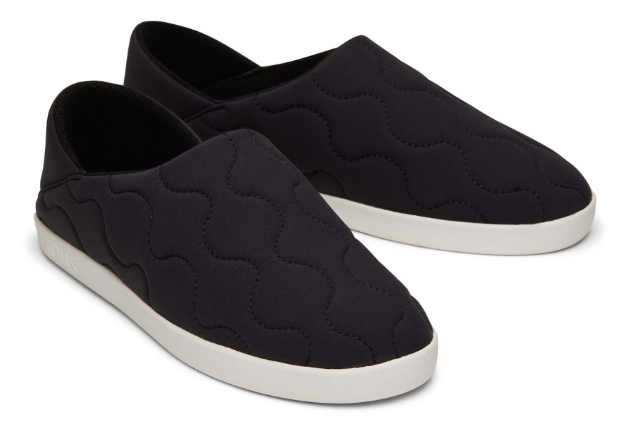 TOMS Slippers | Ezra Convertible Slipper|Ezra Convertible Slipper Black Quilted Cotton