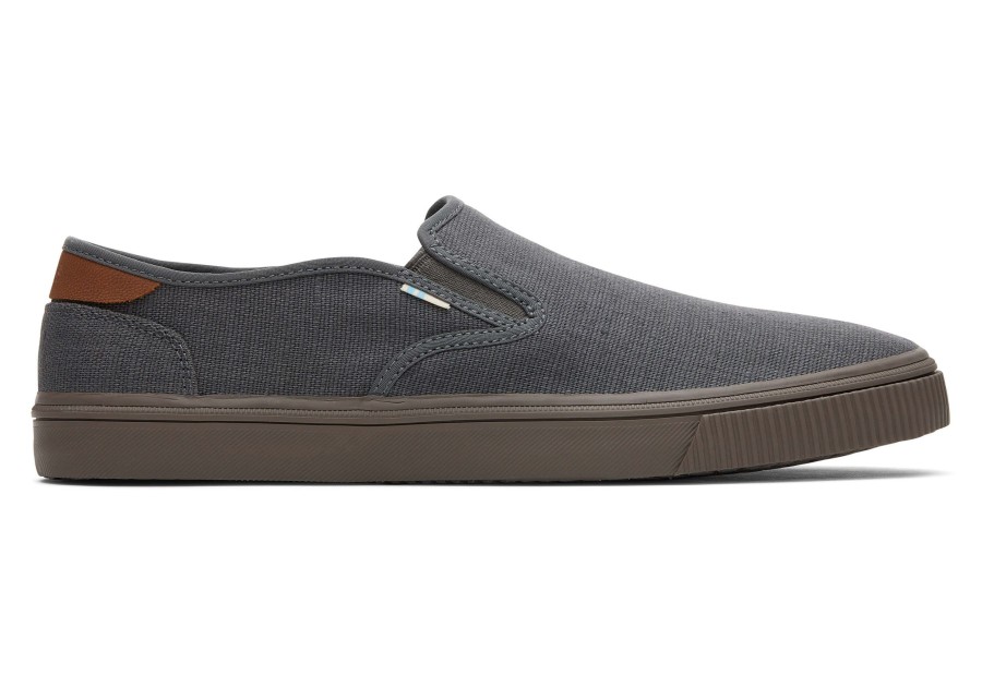 TOMS Sneakers | Baja Graphite Heritage Canvas Slip On Sneaker Smoky Graphite