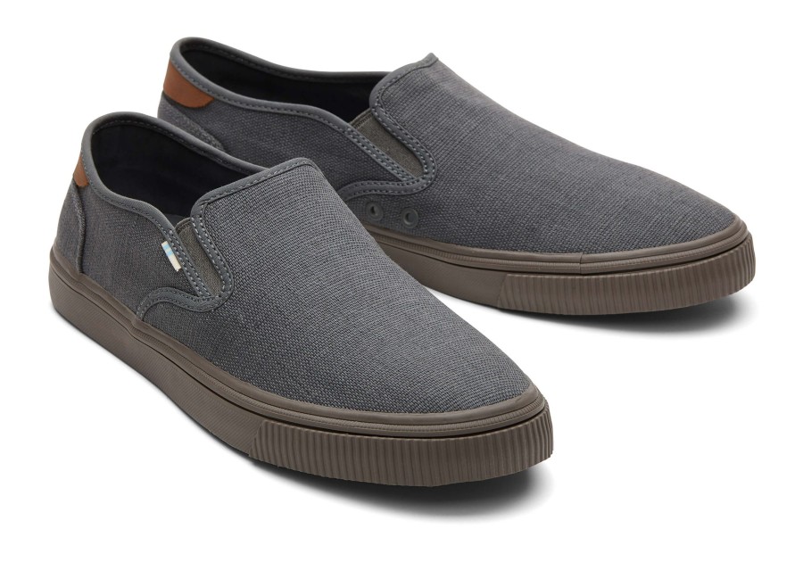 TOMS Sneakers | Baja Graphite Heritage Canvas Slip On Sneaker Smoky Graphite