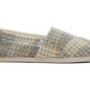 TOMS Alpargatas | Alpargata Blue Plaid Tweed Plaid Sky Blue