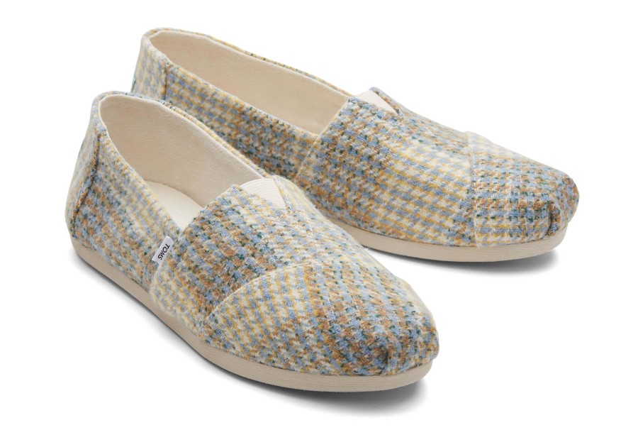 TOMS Alpargatas | Alpargata Blue Plaid Tweed Plaid Sky Blue