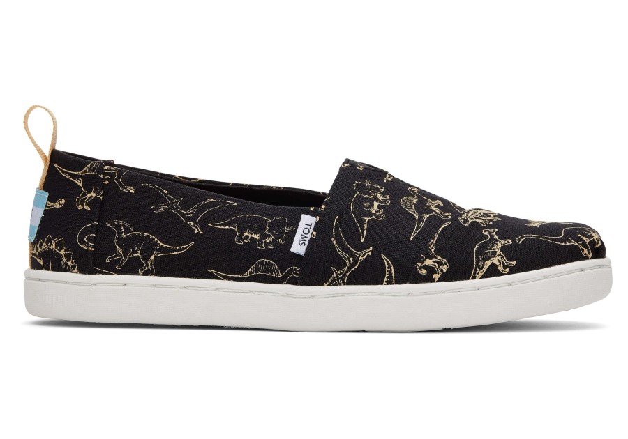 TOMS | Youth Alpargata Dino Black Dino Glow