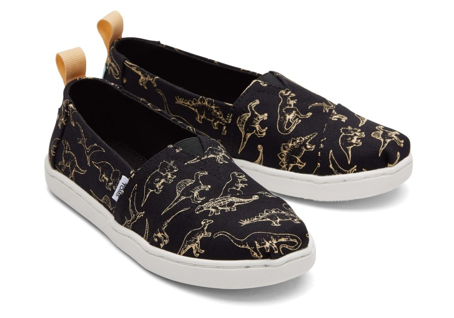 TOMS | Youth Alpargata Dino Black Dino Glow