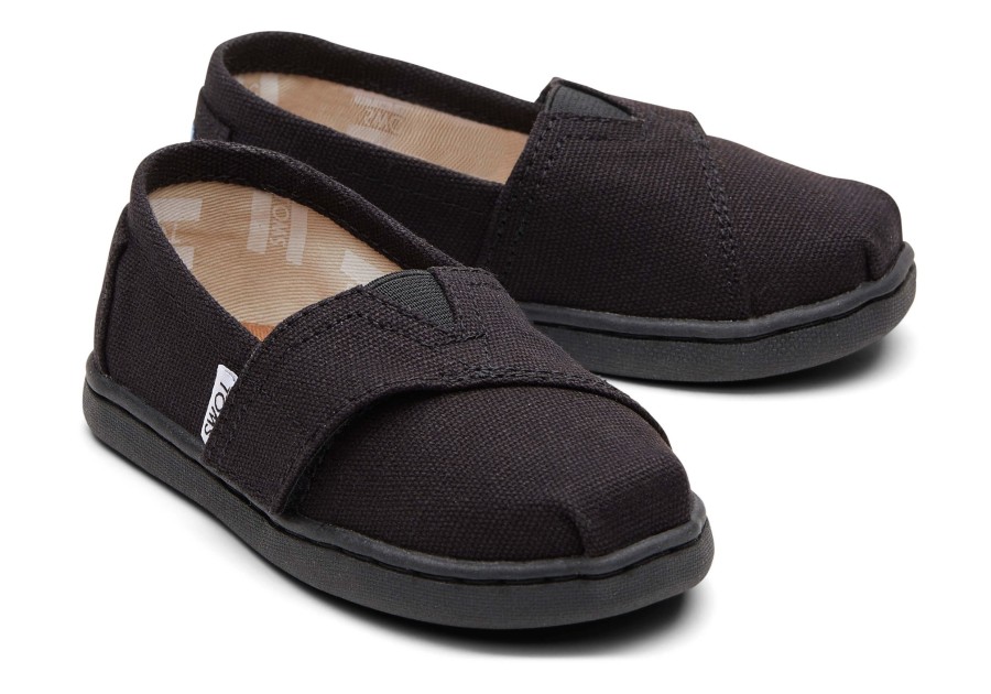 TOMS | Tiny Alpargata Canvas Toddler Shoe Black