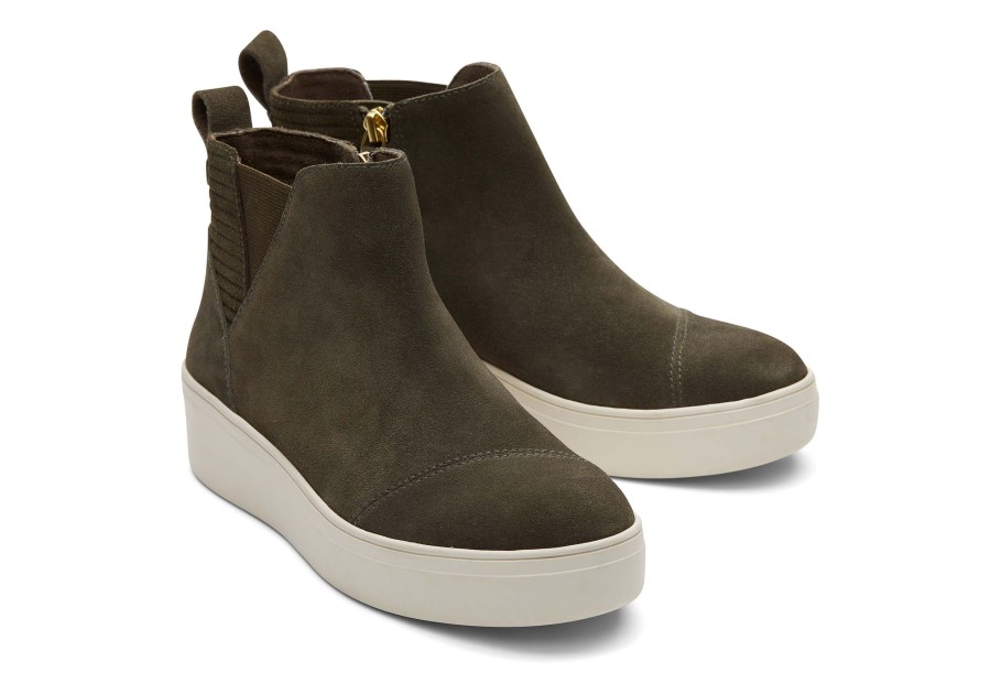 TOMS Sneakers | Jamie Olive Suede Slip On Sneaker Tarmac Olive