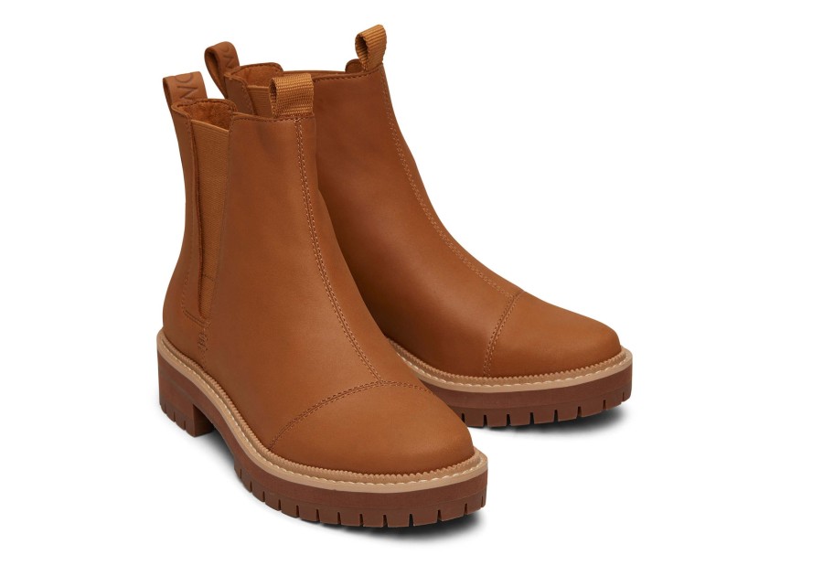 TOMS Boots & Booties | Dakota Tan Water Resistant Leather Boot Water Resistant Tan