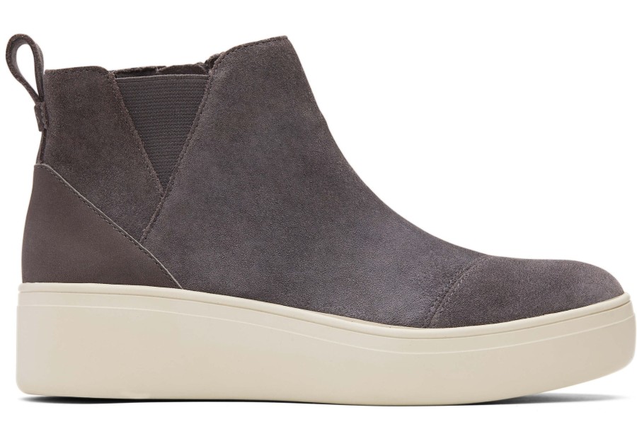 TOMS Sneakers | Jamie Grey Suede Slip On Sneaker Pavement Grey