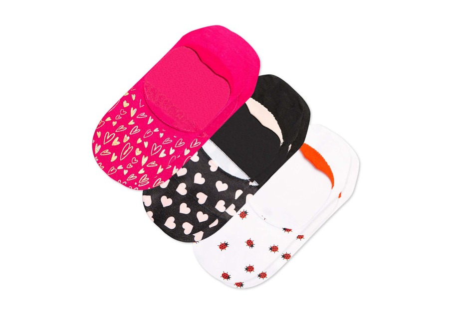 TOMS Socks | Ultimate No Show Socks Valentines 3 Pack Pink Multi