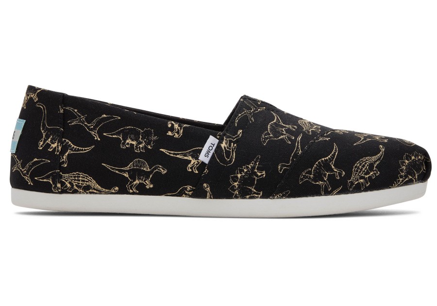 TOMS Slip Ons | Alpargata Dino Black Dino