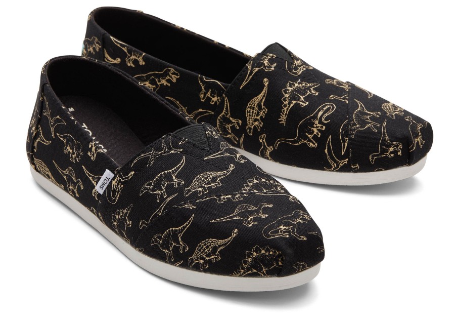 TOMS Slip Ons | Alpargata Dino Black Dino