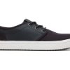 TOMS Sneakers | Carlo Terrain Black Leather Water Resistant Sneaker Water Resistant Black Canvas