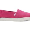 TOMS | Youth Alpargata Pink Bow Kids Shoe Fuchsia