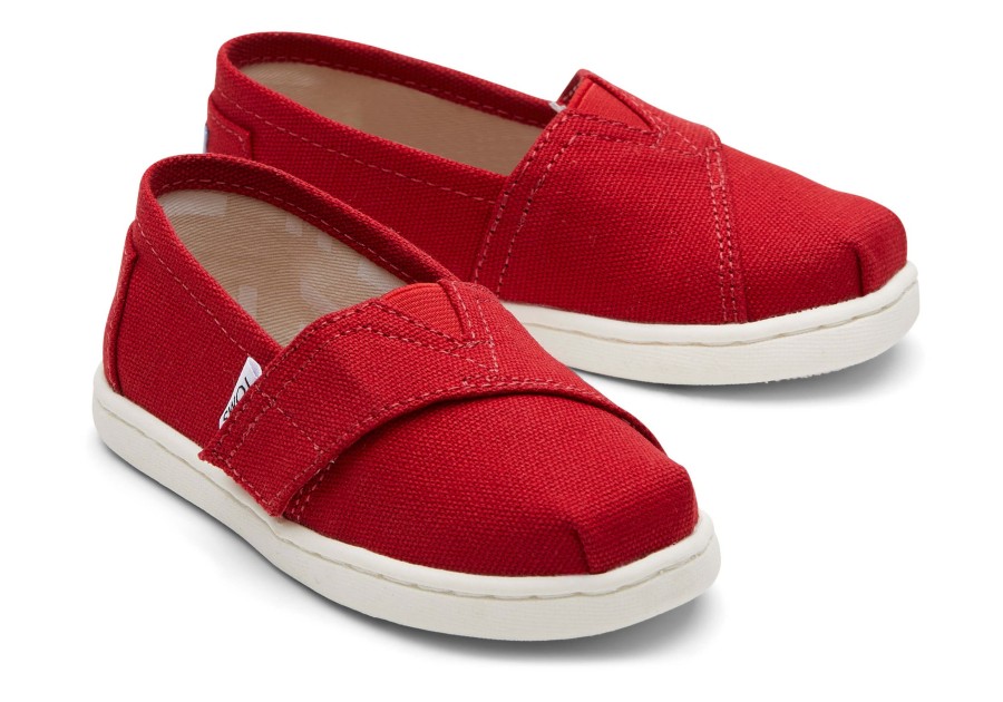 TOMS | Tiny Alpargata Canvas Toddler Shoe Red