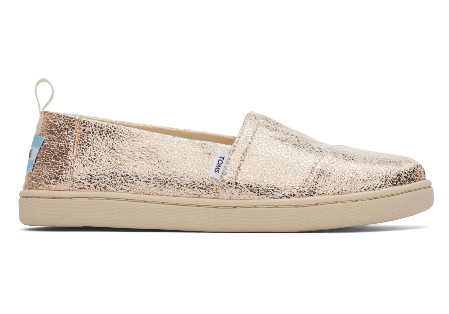 TOMS | Youth Alpargata Kids Shoe Gold Foil