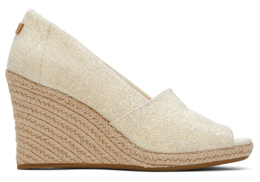 TOMS Heels & Wedges | Michelle Wedge Heel Dark Natural Metallic Linen