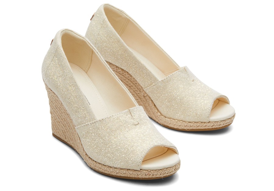 TOMS Heels & Wedges | Michelle Wedge Heel Dark Natural Metallic Linen