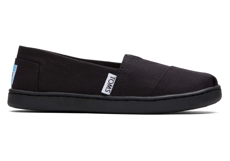 TOMS | Youth Alpargata Canvas Kids Shoe Black