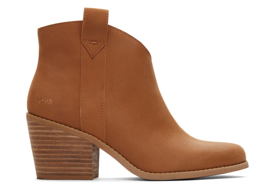 TOMS Heels & Wedges | Cons Ce Leather Heeled Boot|Cons Ce Leather Heeled Boot Tan