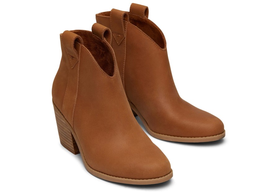 TOMS Heels & Wedges | Cons Ce Leather Heeled Boot|Cons Ce Leather Heeled Boot Tan