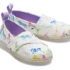 TOMS | Tiny Alpargata Watercolor Unicorns Toddler Shoe White Watercolor