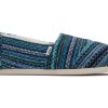 TOMS Alpargatas | Alpargata Blue Embroidered With Faux Fur Embroidered Navy