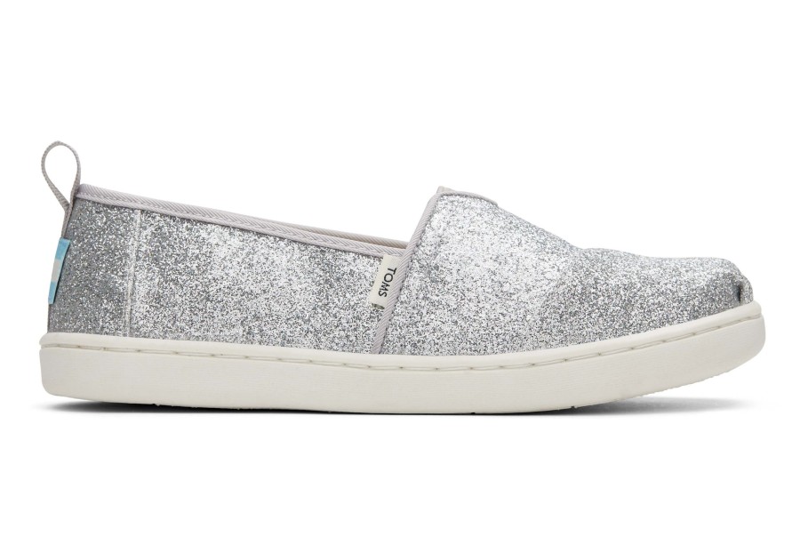 TOMS | Youth Alpargata Glimmer Kids Shoe Silver