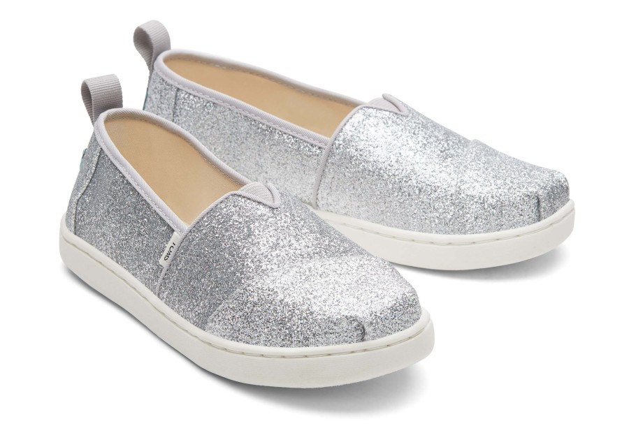 TOMS | Youth Alpargata Glimmer Kids Shoe Silver