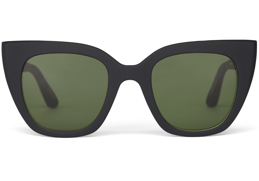 TOMS | Sydney Matte Black Tortoise- Bottle Green Polar