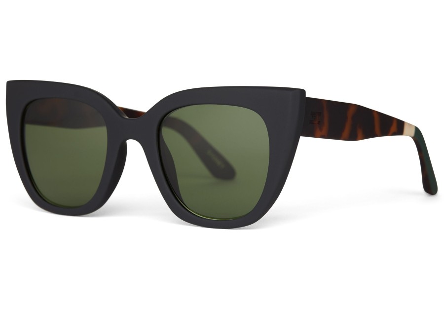 TOMS | Sydney Matte Black Tortoise- Bottle Green Polar