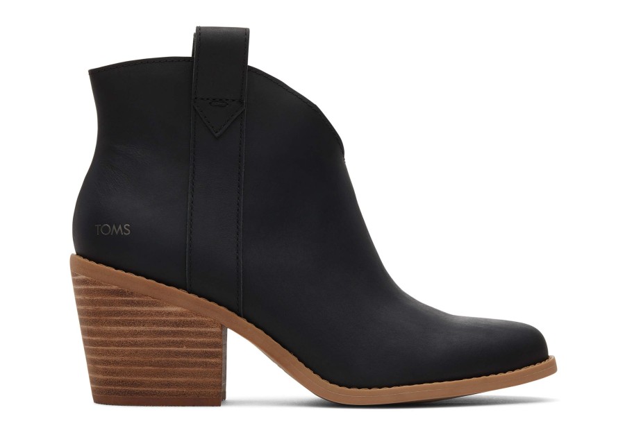 TOMS Heels & Wedges | Constance Leather Heeled Boot|Constance Leather Heeled Boot Black