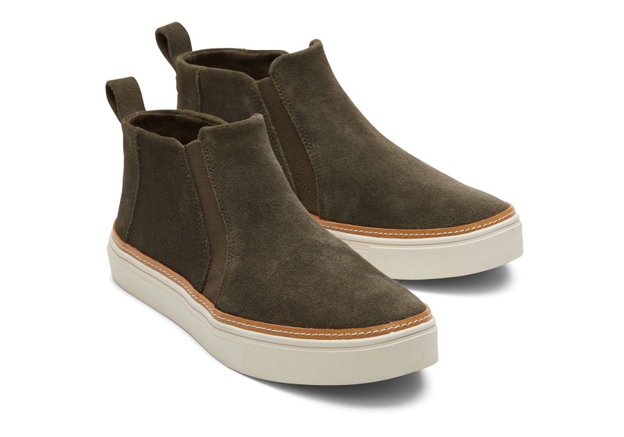 TOMS Sneakers | Bryce Olive Suede Slip On Sneaker Tarmac Olive